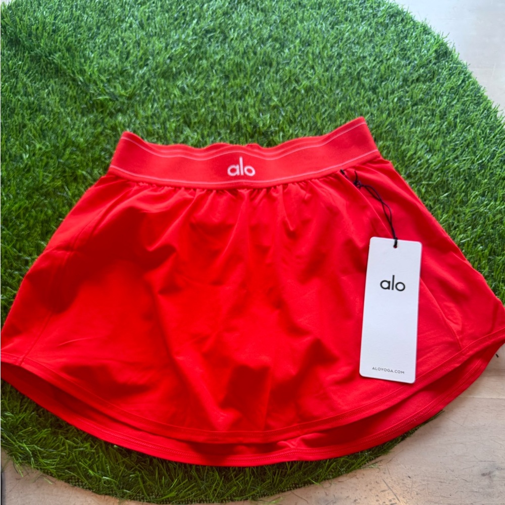 NWT ALO Yoga Match Point Tennis Skirt bright Red size xxs - sold out online - Picture 5 of 9